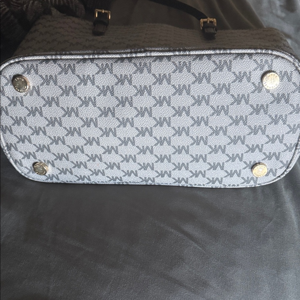 Michael Kors Black and Gray Logo Tote - Picture 8 of 9